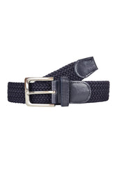 Elastic belt with silver closure